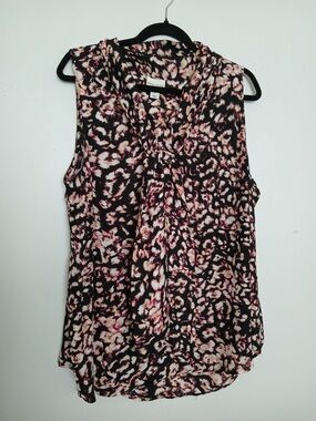 Ava & Viv abstract animal print sleeveless blouse size 1X